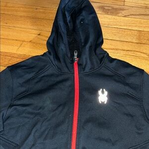 Spiderman Black and Red Zip Up Sweater